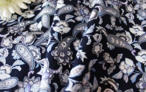 Ткань для рукоделия
 Поплин Пейсли цвет темно-синий